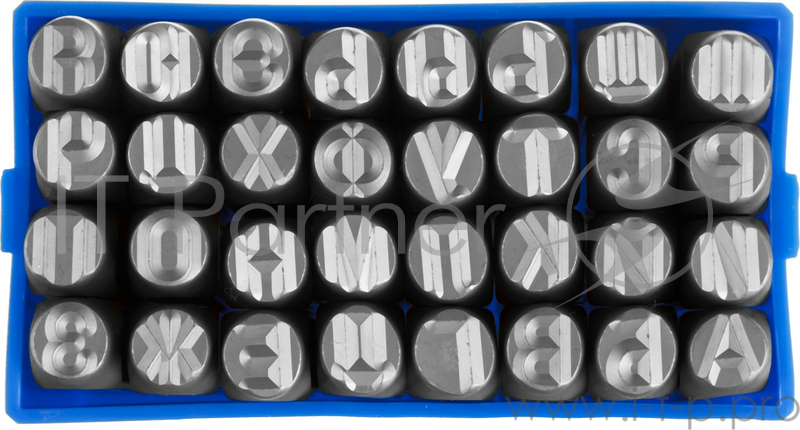 Клейма ЗУБР 21503-08_z01 буквенные кириллица шрифт 8мм