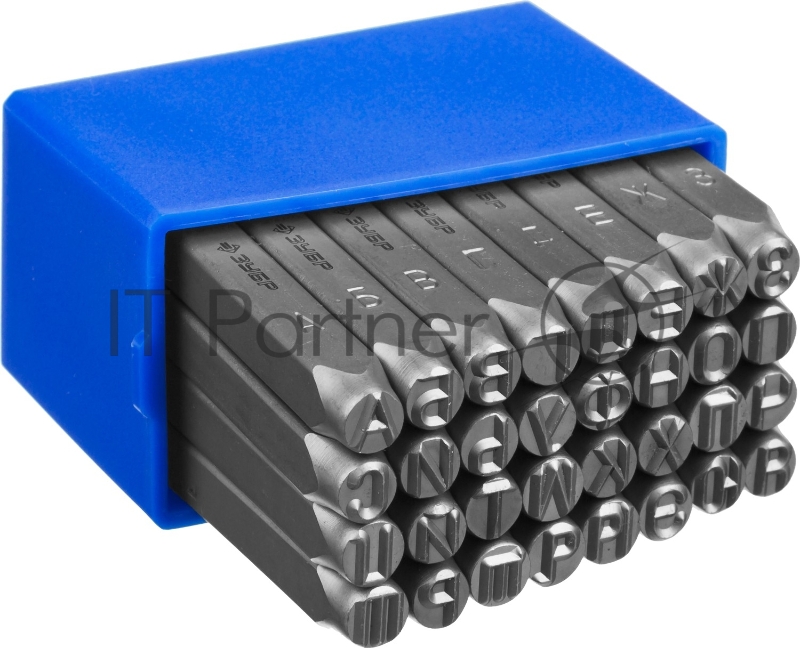 Клейма ЗУБР 21503-06_z01 буквенные кириллица шрифт 6мм