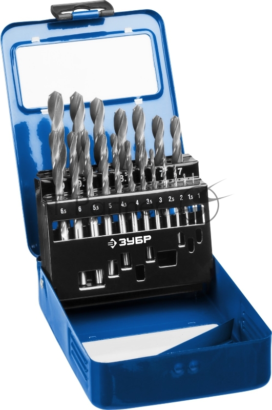 Набор сверл по металлу Зубр Профессионал 29621-H19 19шт d=1-10мм