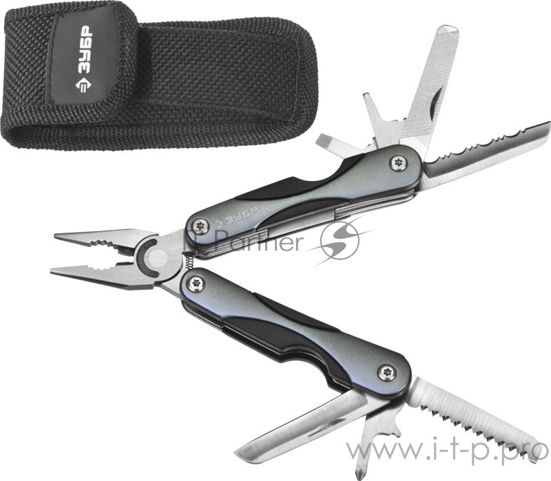 Мультитул ЗУБР 47750 инструмент многофункциональный мастер 10 в 1 мини