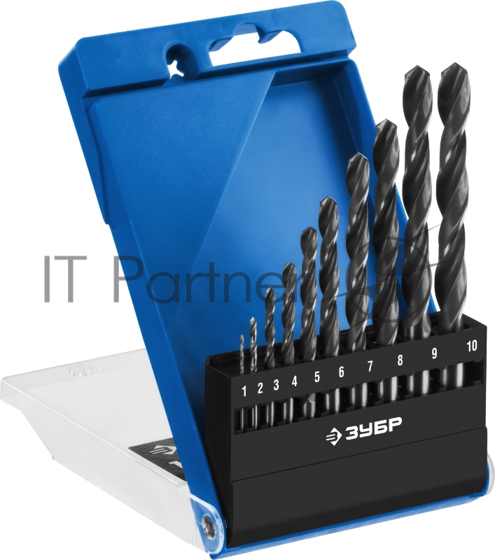 Набор сверл по металлу Зубр Профессионал 29621-H10 10шт d=1-10мм