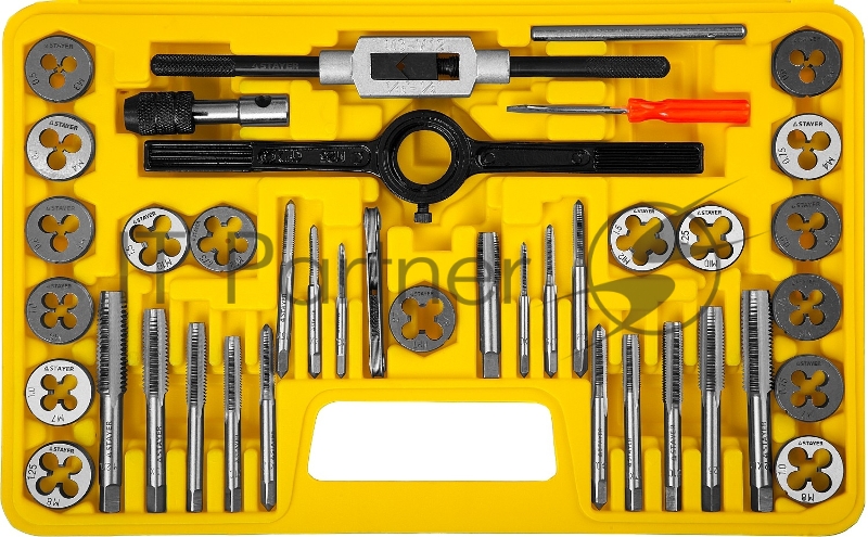 Набор STAYER 2805-H40_z01 MASTER плашки 17шт, метчики 17шт, метчикодерж. 2шт, плашкодерж, 40 пред.