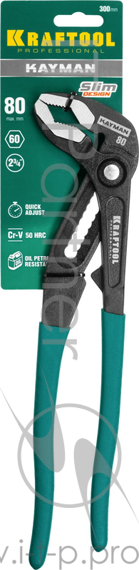 Клещи KRAFTOOL 22353-30 переставные kayman быстрая регулировка cr-v max захват до 80мм 300мм