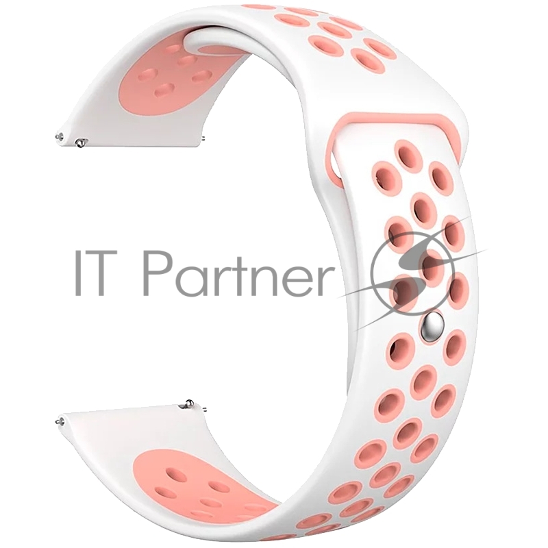 Lyambda Alioth Спортивный универсальный силиконовый ремешок для часов DS-GS-03-22-PK White/Pink