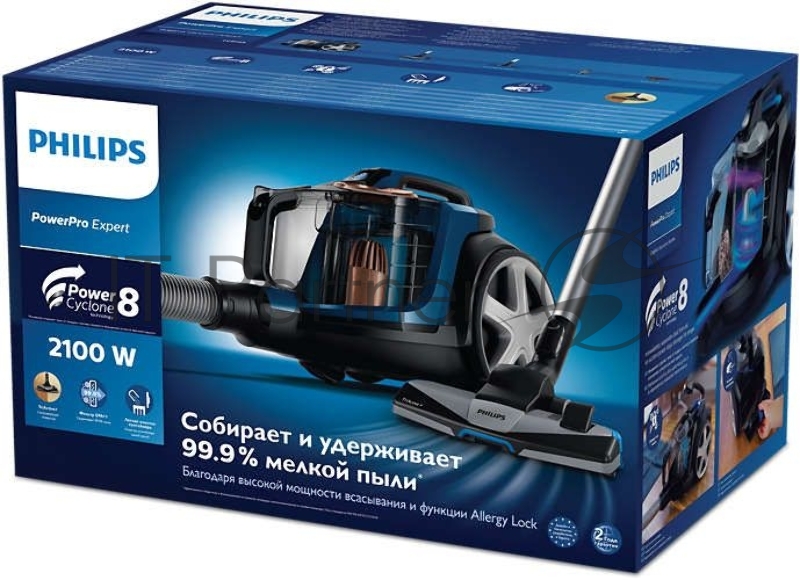 Пылесос Philips PowerPro Expert FC9733/01 2100Вт синий/черный