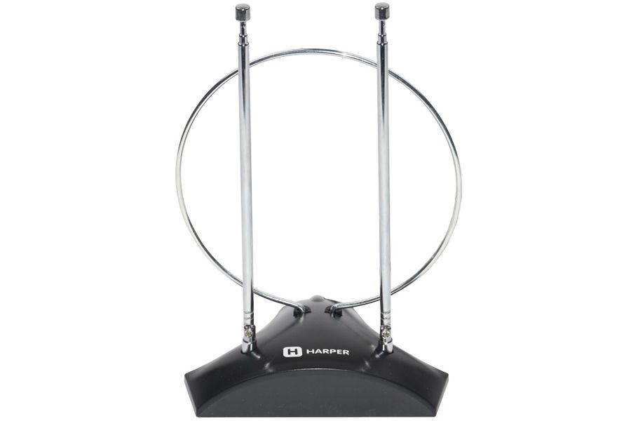 Телевизионная антенна HARPER ADVB-2010 (комнатная, активная;DVB-T2; VHF / UHF (174–230 MHz, 470-862