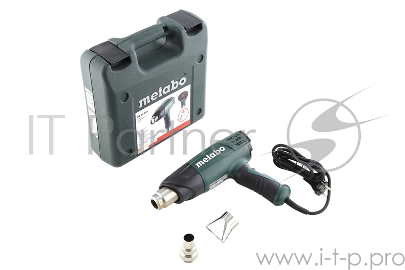 Фены Metabo HE 20-600 Фен строительный 602060500 { 2000 вт,эл-ка,кейс,2 насадки, вес 0.7 кг }