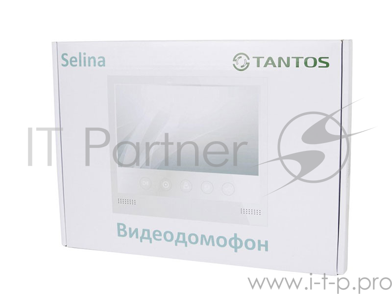 Видеодомофон TANTOS Selina M цветной 7 дюймов с сенсорными кнопками, разрешение 800х480, hands free, подключение 2-х вызывных панелей, 2-х видеокамер