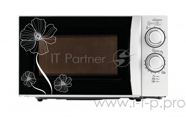 Микроволновая печь WILLMARK WMO-203MH (20л, 700Вт, механ. ПУ, ручка д/отк. дв., белый)