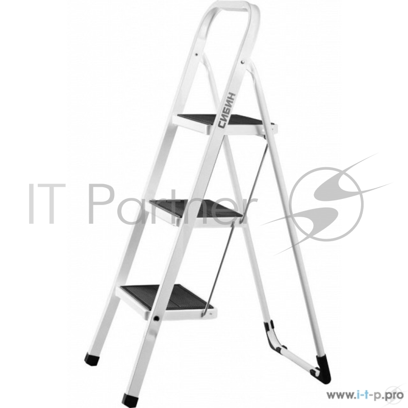 Лестницы, стремянки Лестница-стремянка СИБИН стальная c широкими ступенями, 3 ступени 38807-03