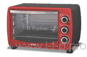 Жарочный шкаф OPTIMA 0-181 (18л,1200Вт, противень, держатель, решетка) (Черно-красный)