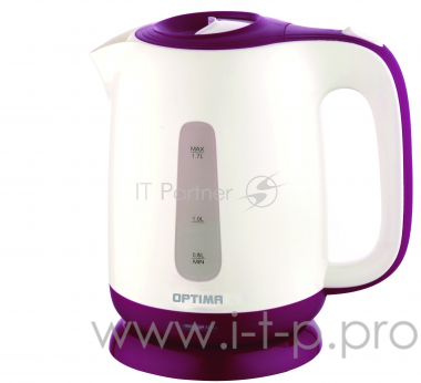 Чайник электрический OPTIMA EK-1705GV (1,7л, пласт. корп., 2200Вт) (Кремовый-бордовый)