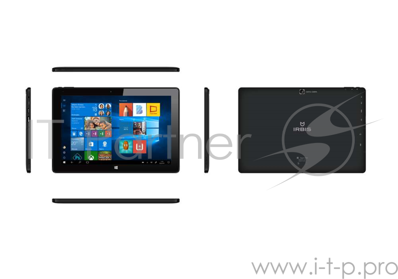 Планшет IRBIS TW98, 10,1 (1920*1200IPS), Intel Atom Z8350 4x1.92Ghz, 2048MB, 32GB, cam 2.0MPx + 0,3MPx, Wi-Fi 3G(900/2100), 5500mAh, Plastic, Soft keyboard, Black, Win10
