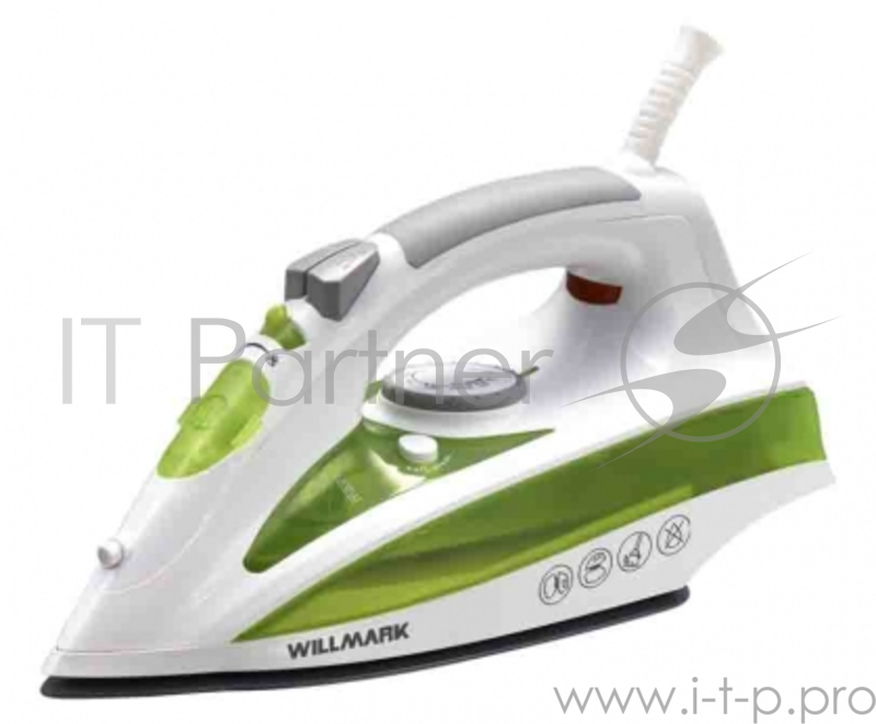 Утюг WILLMARK SI-2214CRG (2200Вт, керам. подошва, 320мл, анти-накипь, противокап. сист., зел.)