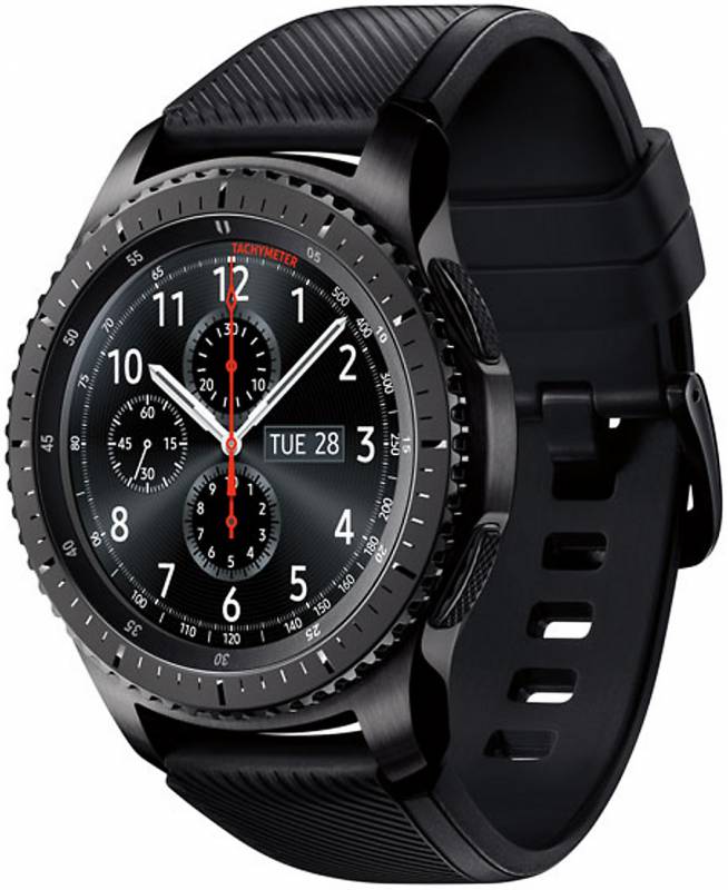 Умные часы Sam. GearS3 часы SM-R760 frontier матовый титан(dark grey) SM-R760NDAASER