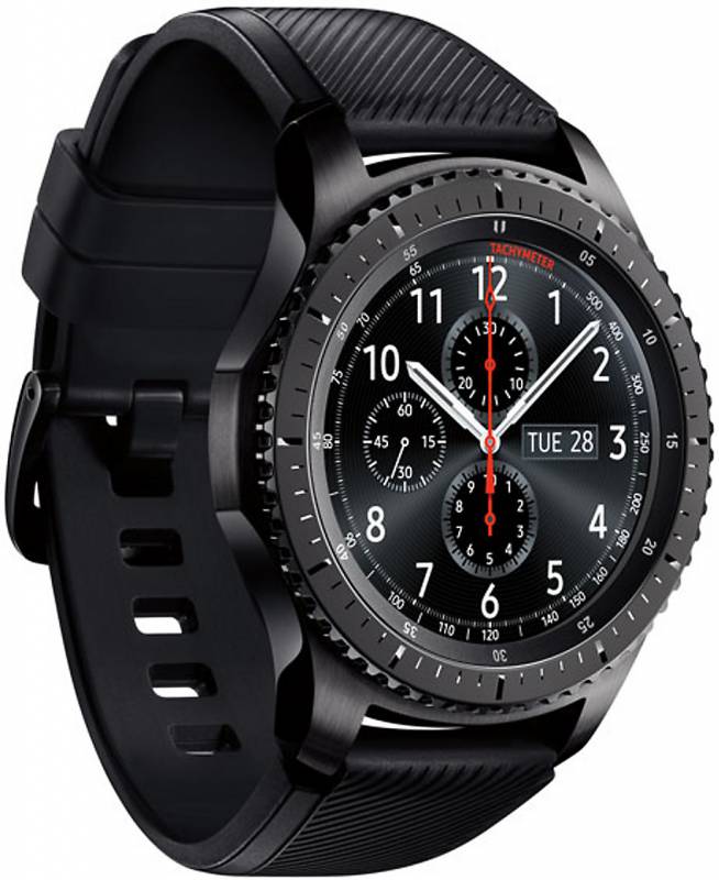 Умные часы Sam. GearS3 часы SM-R760 frontier матовый титан(dark grey) SM-R760NDAASER