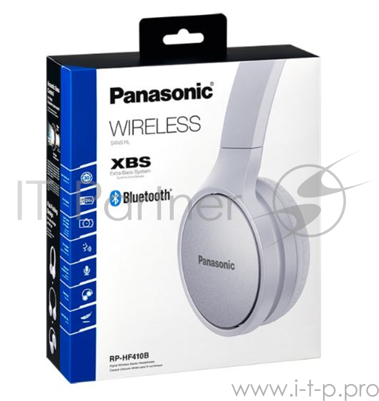 Наушники Panasonic RP-HF410BGCW белый,Bluetooth, USB-кабель 0,5 м, микрофон