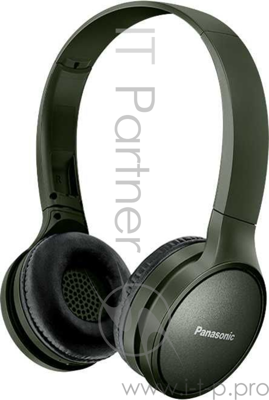 Наушники Panasonic RP-HF410BGCG зелёный,Bluetooth, USB-кабель 0,5 м, микрофон