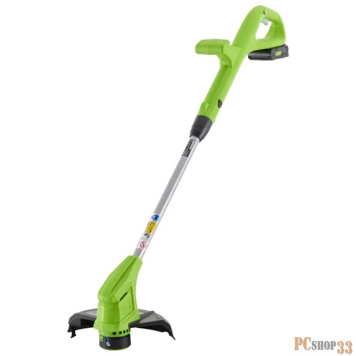 Триммер аккум. струнный GREENWORKS 2101207UA 24В 9000об/мин Флески 1.6мм ширина реза 250мм