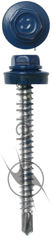 Саморезы ЗУБР СКД кровель. RAL 5005 синий насыщ. 50x4.8мм 1 200 шт для деревянной обрешетки