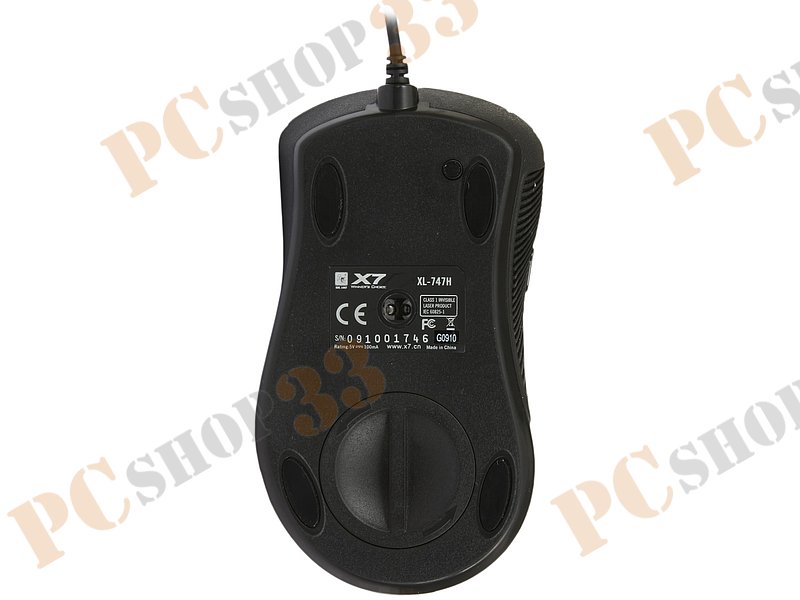 Лазерная мышь A4Tech X7 XL-747H, 6кн.+скр., черно-коричневый, с рисунком (USB2.0)