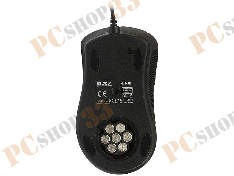 Лазерная мышь A4Tech X7 XL-747H, 6кн.+скр., черно-коричневый, с рисунком (USB2.0)