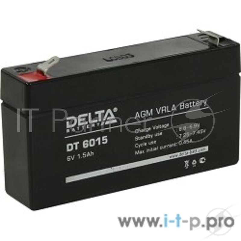 батареи Delta DT 6015 (1,5 Ач, 6В) свинцово- кислотный аккумулятор