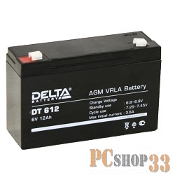 батареи Delta DT 612 (12Ач, 6В) свинцово- кислотный аккумулятор