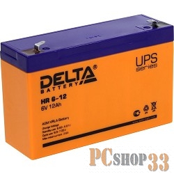 батареи Delta HR 6-12 (12 Ач, 6 В) свинцово- кислотный аккумулятор