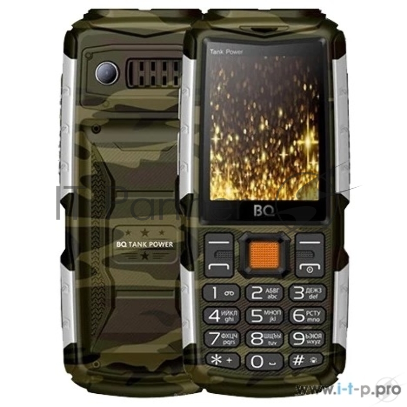 Мобильный телефон BQ 2430 Tank Power Camouflage+Silver