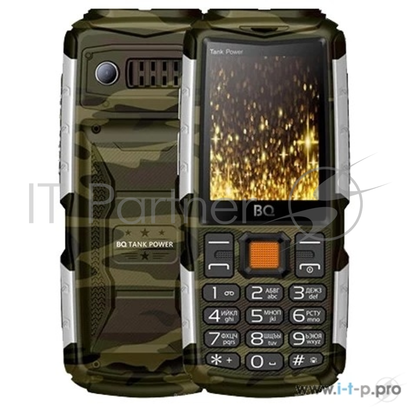 Мобильный телефон BQ 2430 Tank Power Camouflage+Silver