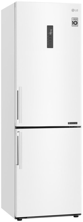 Холодильник LG GAB459BQGL (R), двухкамерный, белый