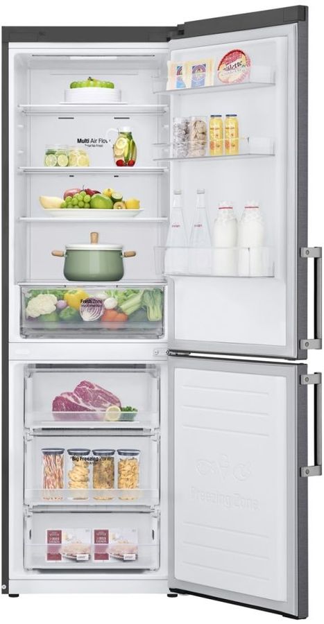 Холодильник LG GAB459BLGL (R), двухкамерный, графит темный