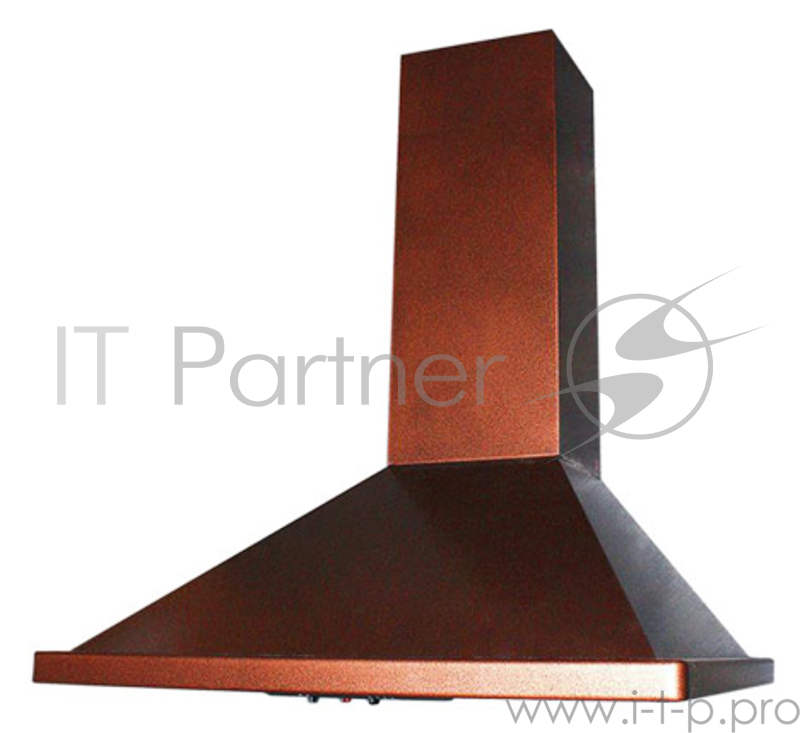 Вытяжка каминная Elikor Оптима 50П-400-К3Л медный антик управление: кнопочное (1 мотор)
