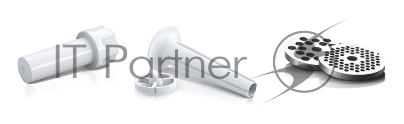 Мясорубка BOSCH MFW3910W CompactPower, 1900Вт, 2,3 кг/мин, цвет: белый, механическая за щита от перегрузки, 1 скор. Комплект: 2 диска для фарша, насадка для кол басок