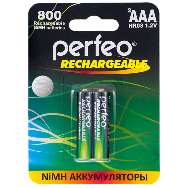 Аккумулятор Perfeo AAA800mAh/2BL (2шт в уп-ке)