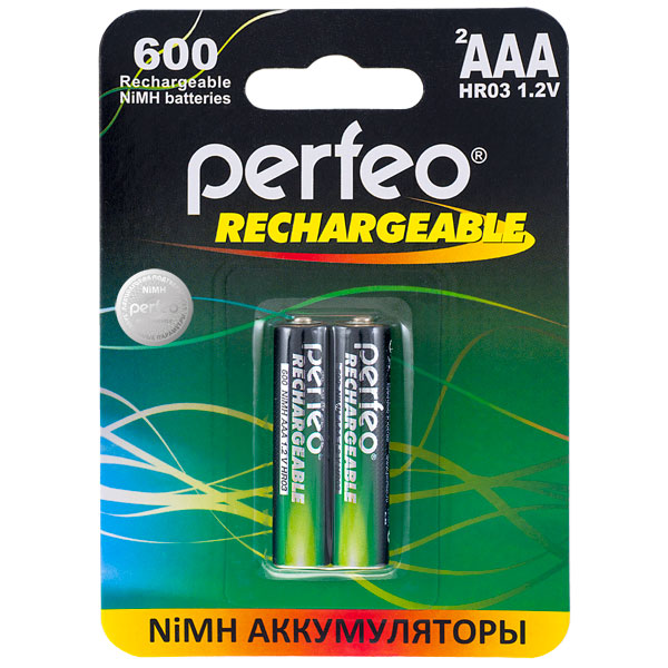 Аккумулятор Perfeo AAA600mAh/2BL (2шт в уп-ке)