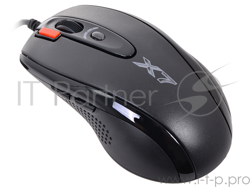 Лазерная мышь A4Tech Laser Gaming Mouse X7 XL-750BK, 6кн.+скр., черный (USB)