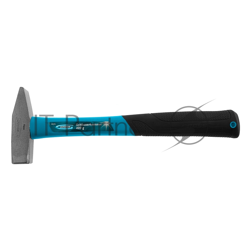 Молоток слесарный GROSS 10274 400г квадратный боек фибергласовая обрезиненная рукоятка