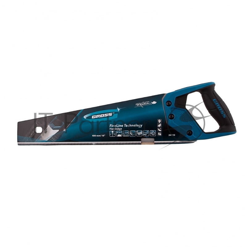 Ножовка GROSS 24110 по дереву 40 3D каленый зуб 2-х комп. рук-ка