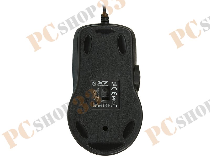 Оптическая мышь A4Tech Gaming Mouse X7 X-755BK, 5кн.+скр., черный (USB2.0)