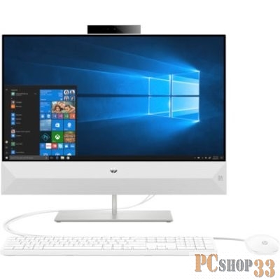 Моноблок 23.8 FHD HP Pavilion 24-xa0053ur white (Core i5 9400T/8Gb/256Gb SSD/noDVD/VGA int/W10) (7JU07EA)