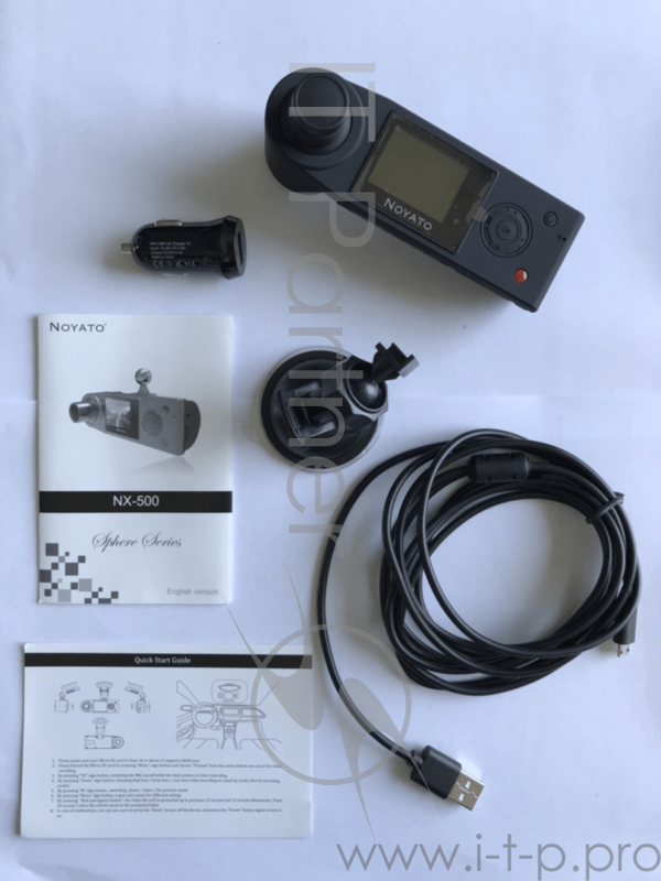 Профессиональный панорамный видеорегистратор Noyato NX-500 Sphere, 2 канала 1080p, 360 град