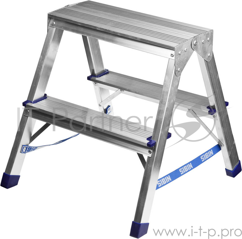 Лестницы, стремянки Стремянка СИБИН двухсторонняя алюминиевая, 2 ступени 38825-02