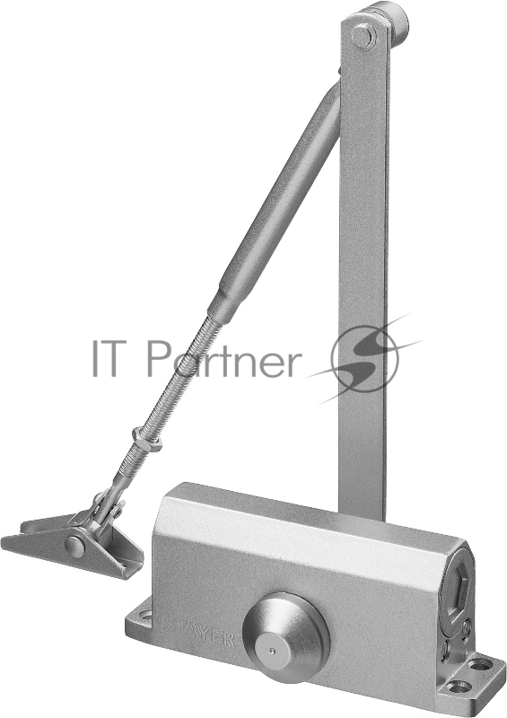 STAYER Доводчик дверной , для дверей массой до 40 кг, цвет серебро 37915-50