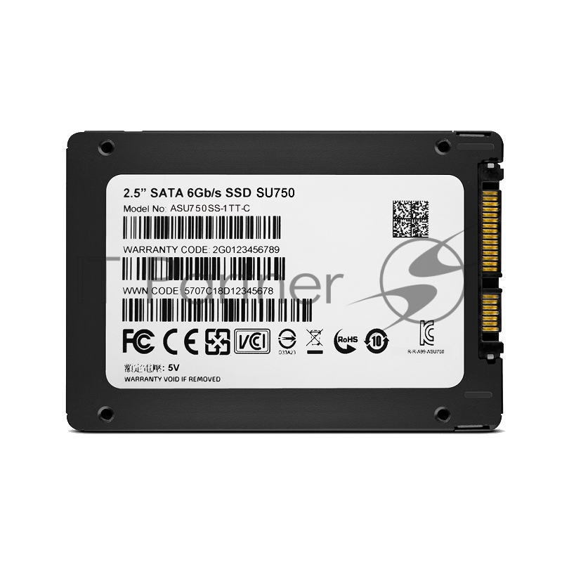 Накопитель SSD 2.5 ADATA 1.0Tb SU750 <ASU750SS-1TT-C> (SATA3, up to 550/520MBs, 3D TLC)