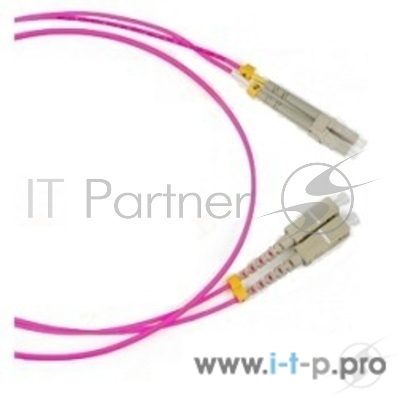 Патч-корд Hyperline FC-D2-504-LC/PR-LC/PR-H-3M-LSZ Патч-корд волоконно-оптический (шнур) MM 50/125(OM4), LC-LC, duplex, LSZH, 3 м