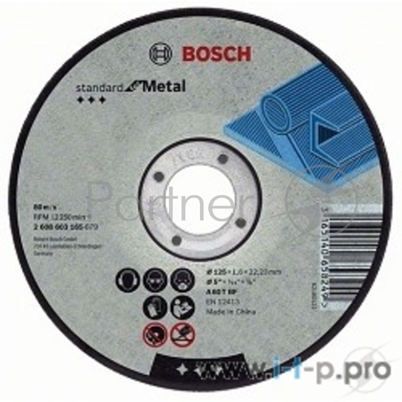 Bosch Bosch 2608603165 Отрезной круг Standard по металлу 125х1.6мм SfM, прямой