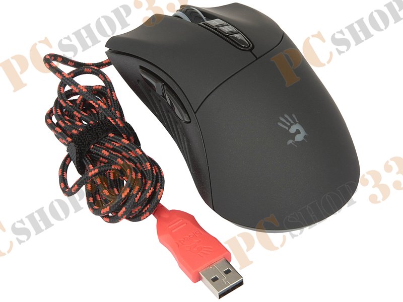 Оптическая мышь A4Tech Bloody V3, 7кн.+скр., черный (USB)