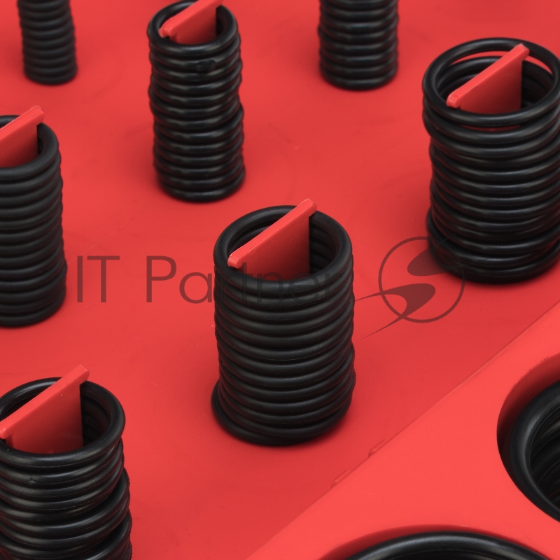 СИБРТЕХ Набор резиновых уплотнительных прокладок, D 7 - 53 мм, 404 предм.// СИБРТЕХ 47597